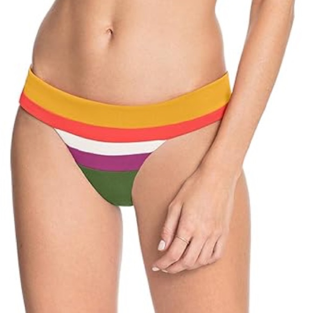 Robin Piccone Suzie Color Block Banded Bikini Bottom